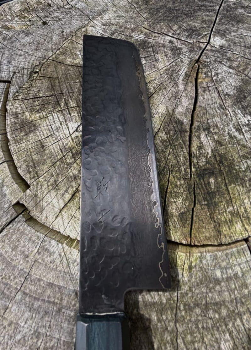 Senshi Kuromaru Usuba 1860mm sort Damascus 16 lag stål. - Billede 7