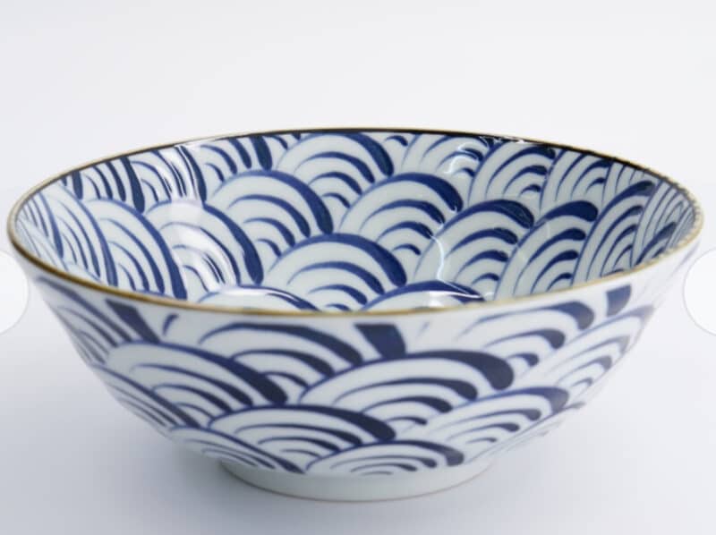 Natsu Nami Ramen Skål 21x7,8cm 1000ml Blå/Hvid. Tokyo design studio - Billede 4
