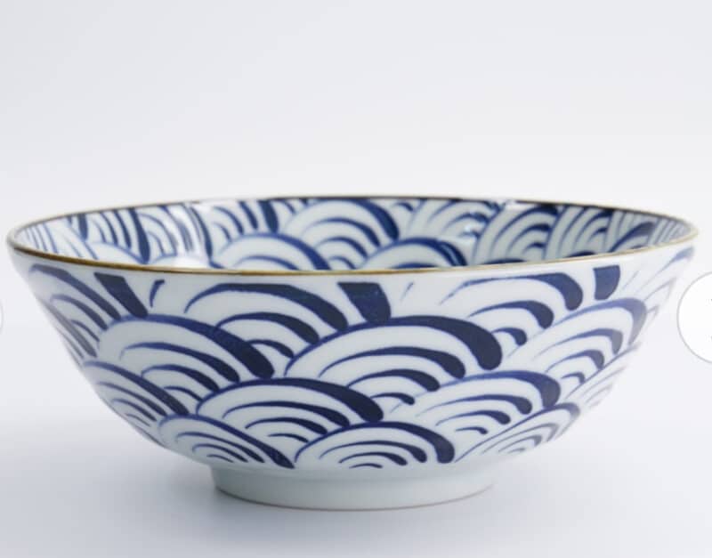 Natsu Nami Ramen Skål 21x7,8cm 1000ml Blå/Hvid. Tokyo design studio - Billede 2