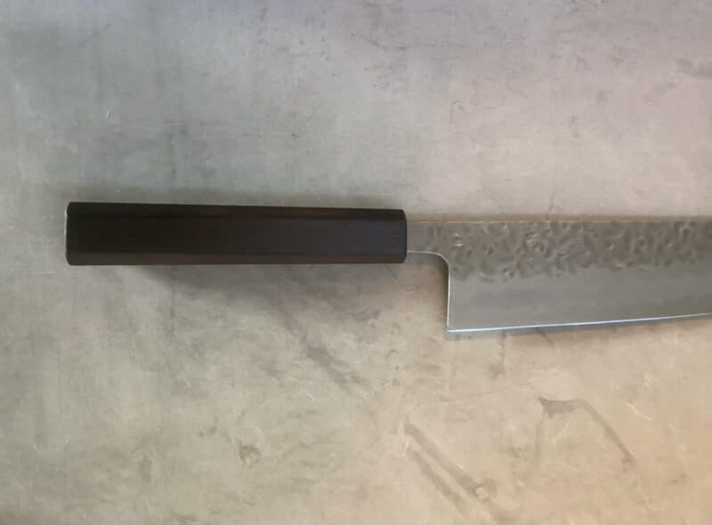 Senshi Kiritsuke 210mm Aogami Super Tsuchime hammered. - Billede 3