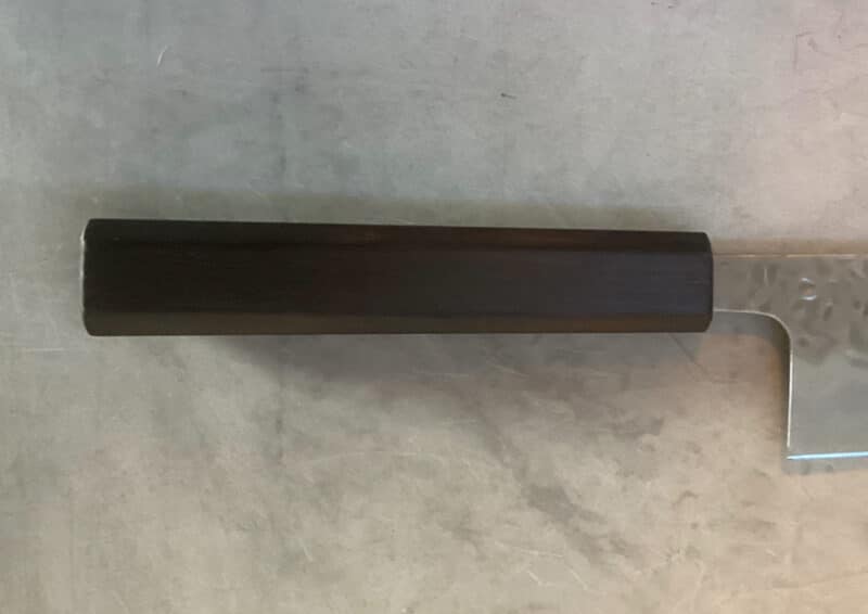 Senshi Kiritsuke 210mm Aogami Super Tsuchime hammered. - Billede 4